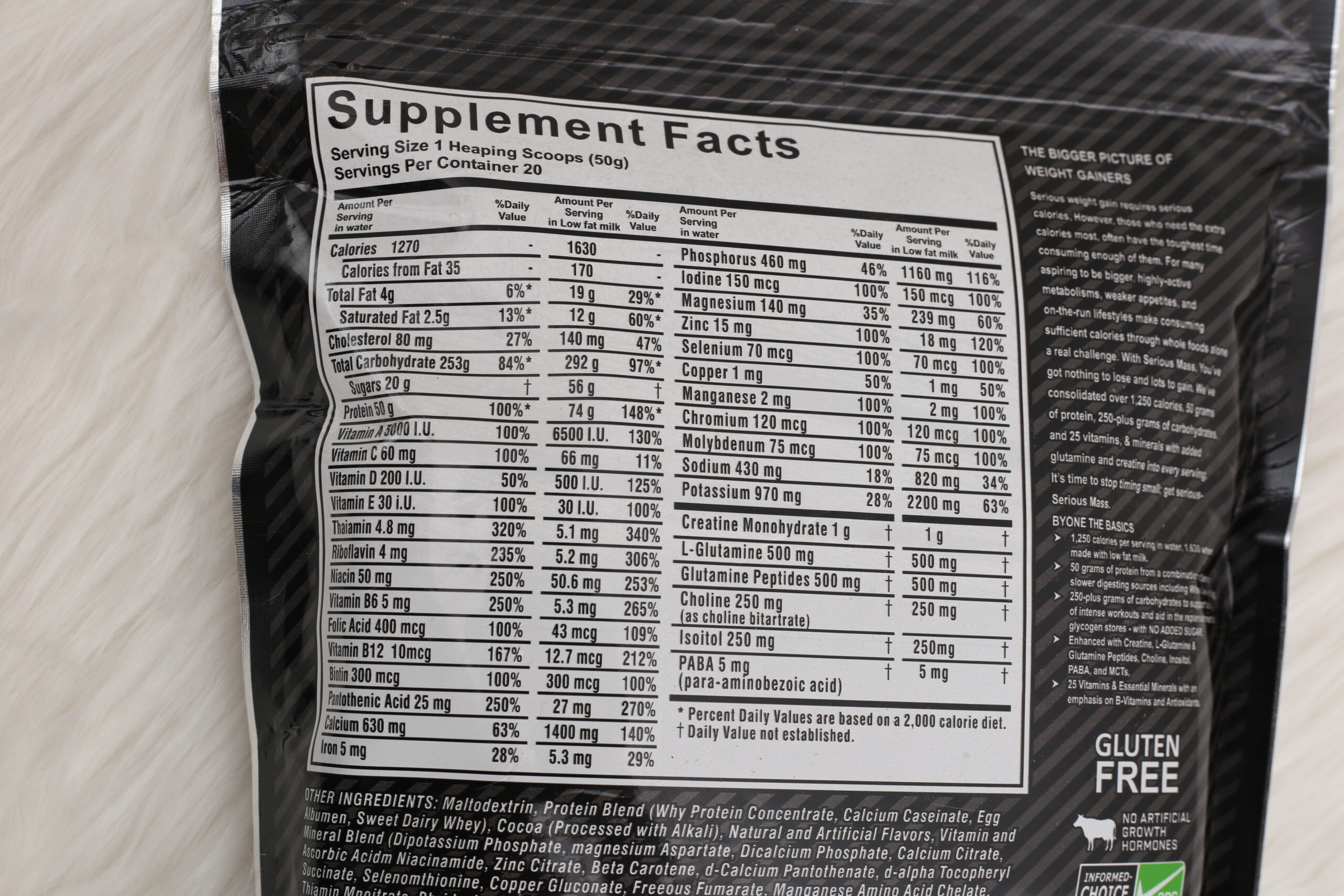 (Optimum Nutrition)Serious Mass 2lbs - Image 2