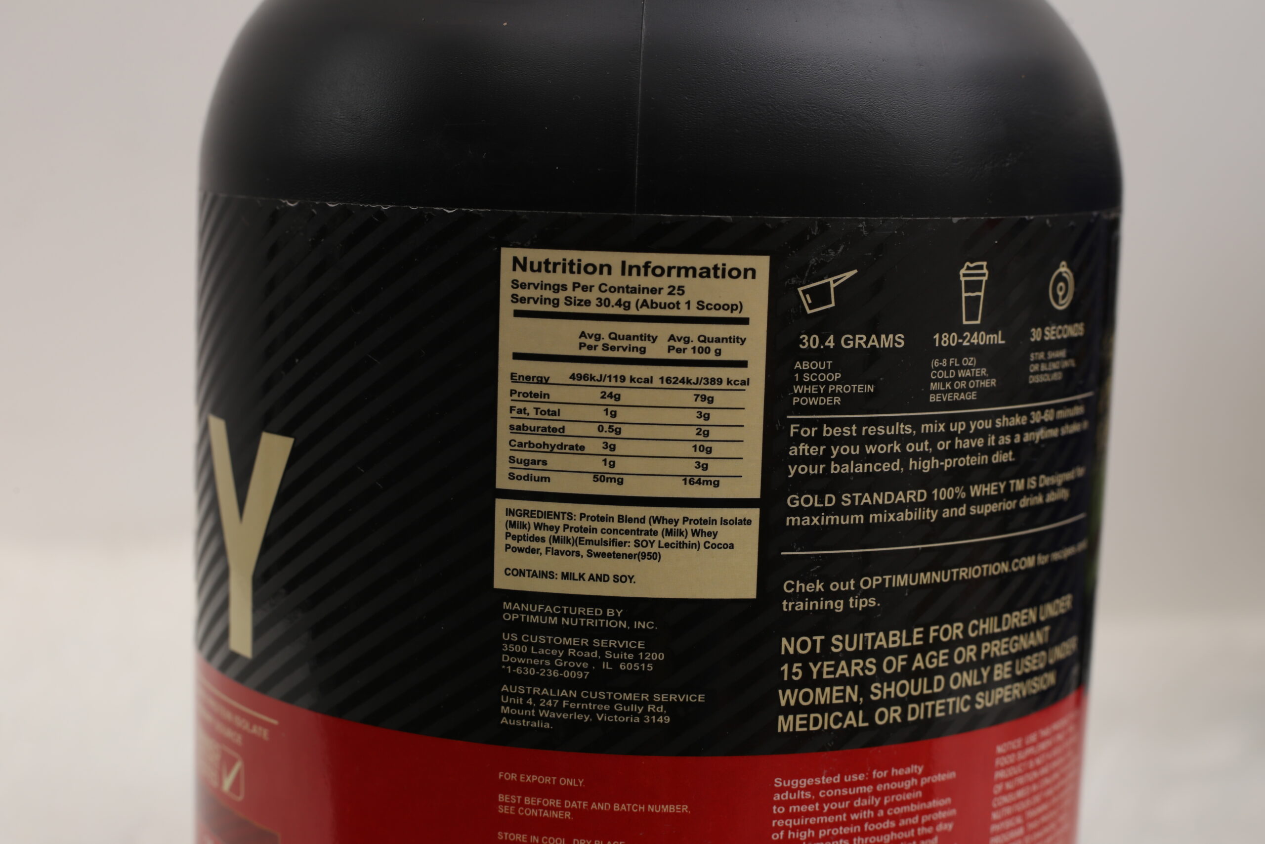 (Optimum Nutrition)Whey Protein 4lbs - Image 2